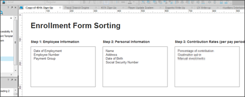 image shows final print-out of sorted form questions.