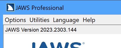 This image shows a screenshot of JAWS screen reader.